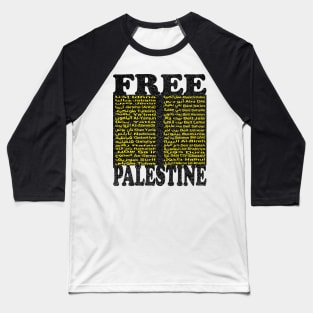 Free Palestine,Palestine cities, Palestine solidarity,Support Palestinian artisans,End occupation Baseball T-Shirt